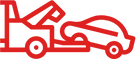Icono grúa rojo